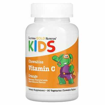 Жевательный витамин С для детей (Vitamin C) Калифорния голд Нутришн (California Gold Nutrition) со в